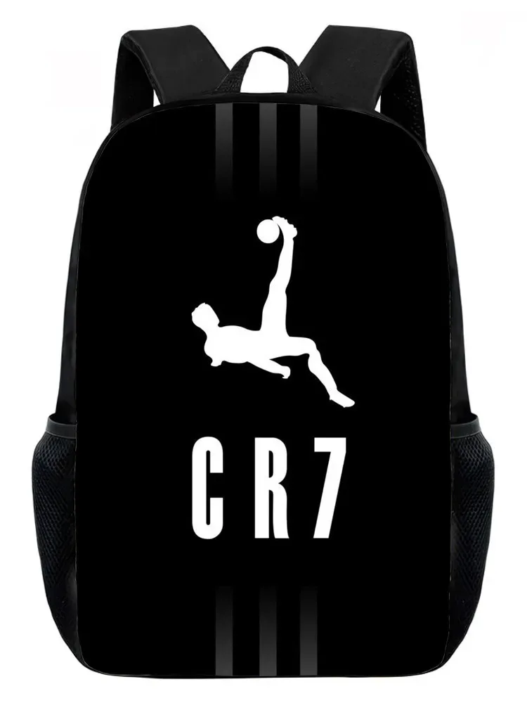 sacs à dos cr7 imprimés pour enfants, sacs d'école décontractés pour adolescents, garçons et filles, sac à dos d'école de 15 pouces, mochilas de voyage pour l'école primaire