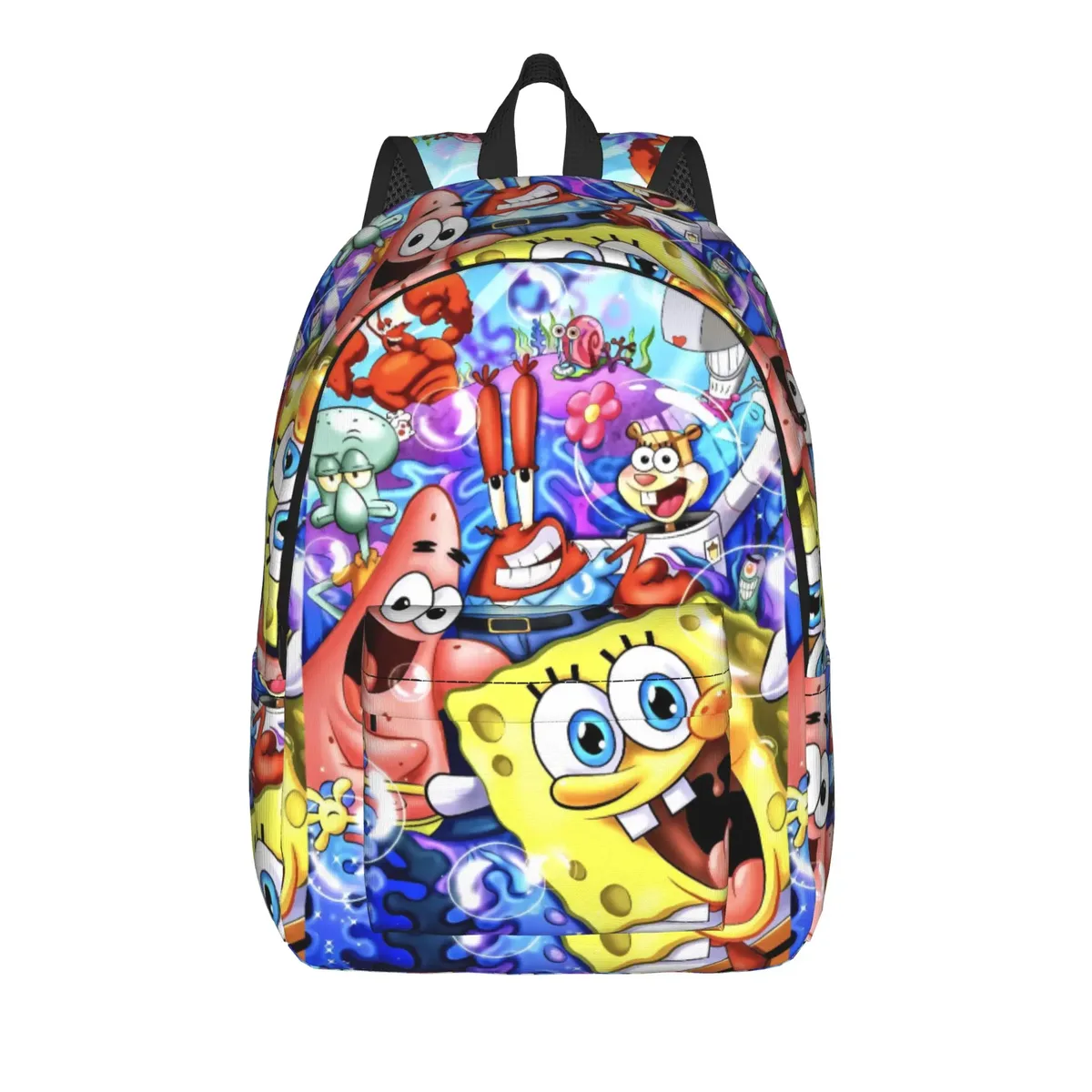 sac à dos jaune solide bob l'éponge, sacs à dos de camping, sacs d'école modernes pour étudiants, sac à dos de haute qualité