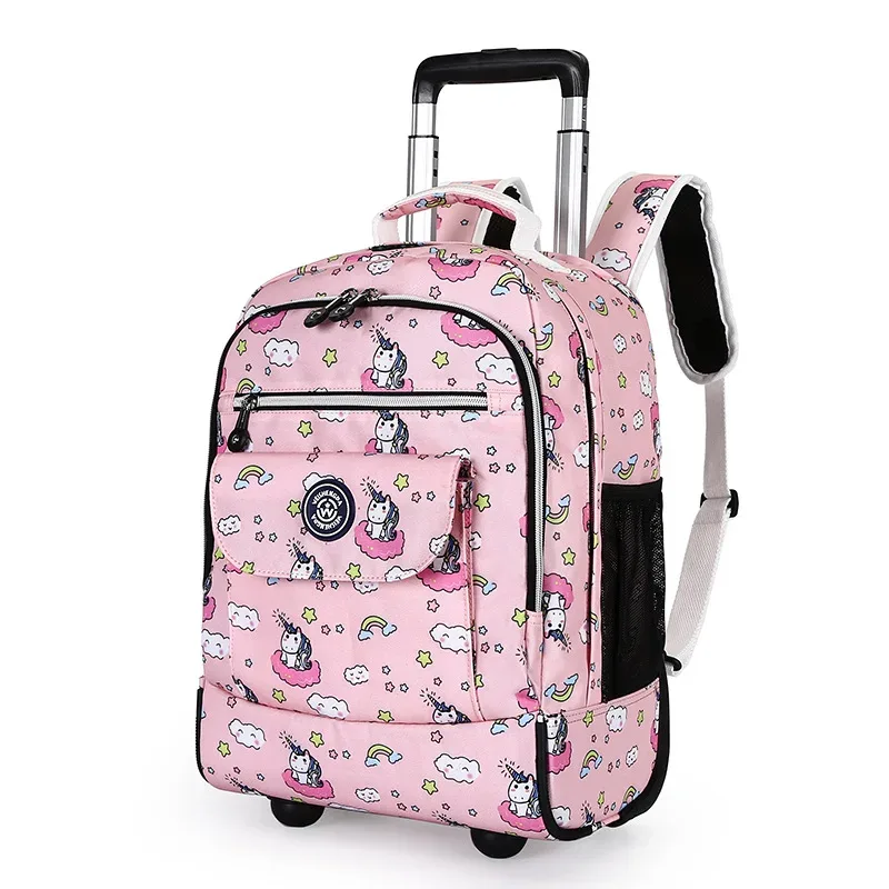 mode chariot bagages sac à dos avec roues voyage grande capacité chariot sacs bagages roulants ordinateur portable d'affaires sac d'école
