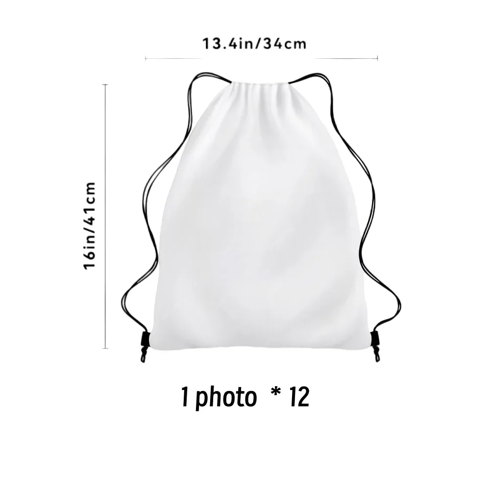 lot de 12 sacs à cordon personnalisés avec photo, sacs de sport imprimés sur mesure, sacs à dos pour cadeaux de mariage, d'anniversaire ou de fête