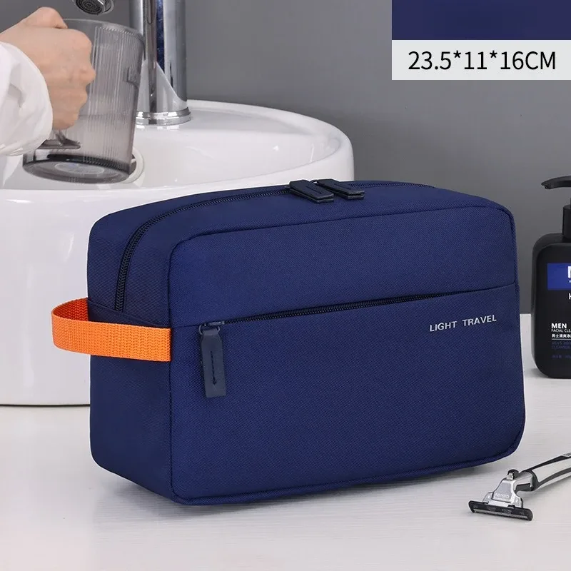 trousse de toilette de voyage 3 en 1 pour hommes, organisateur de toilette oxford, kit dopp, trousse de rasage résistante à l'eau, trousse à cosmétiques, organisateur de maquillage