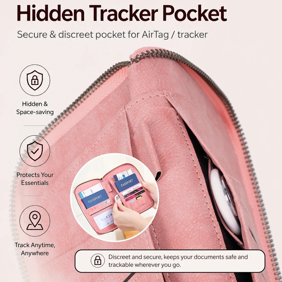 portefeuille de voyage, porte-cartes de crédit, organiseur de passeport, porte-espèces, sac à documents, sac à main multifonction, pochette de voyage, sac de rangement