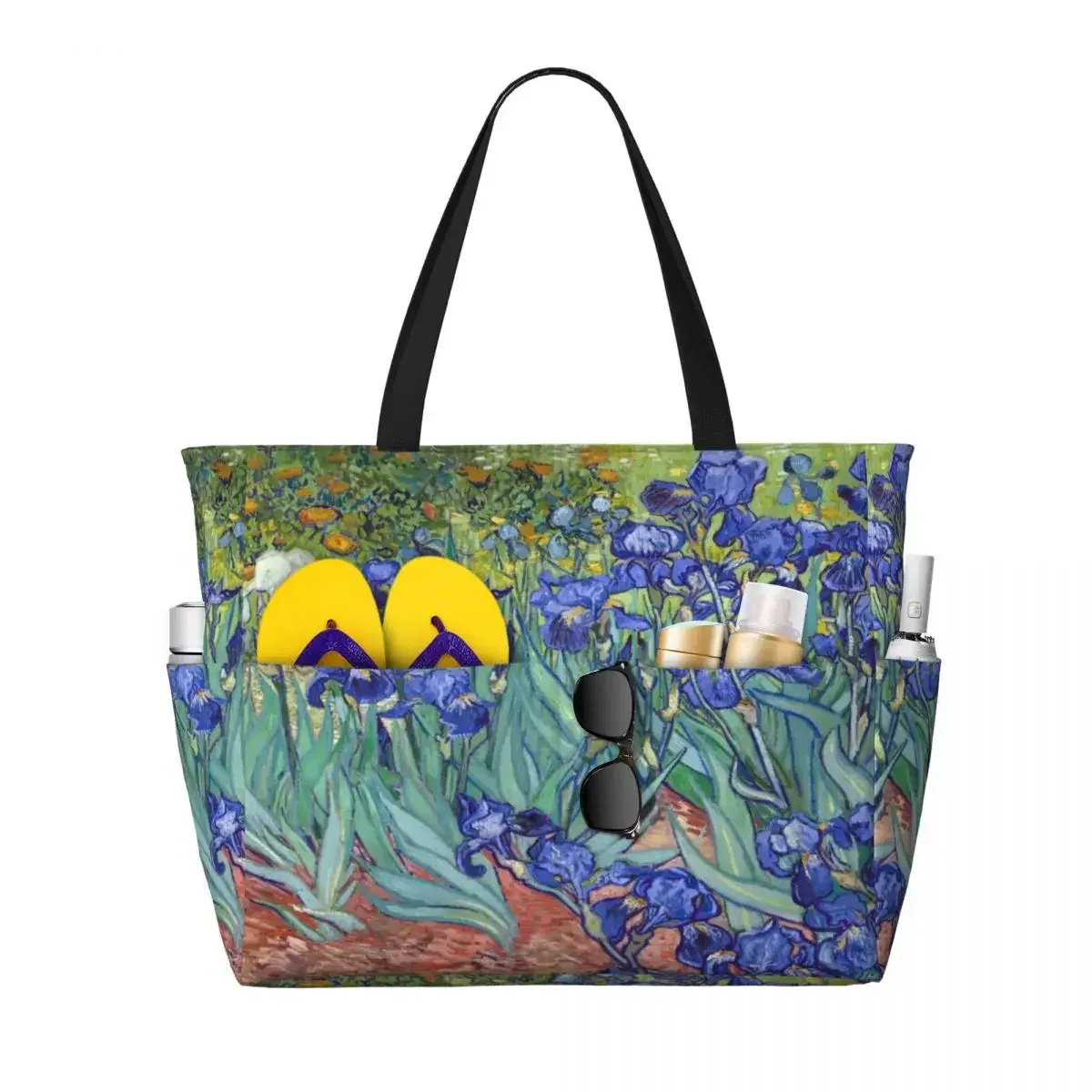sac fourre-tout personnalisé van gogh fleurs d'amande femmes grande capacité fleurs peinture salle de sport plage sacs de voyage
