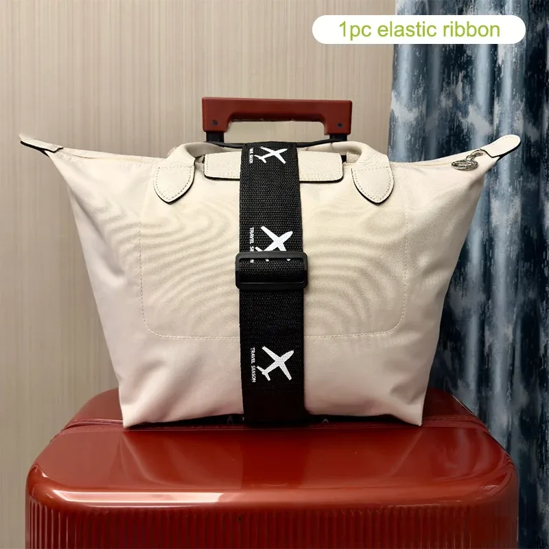 sangle de suspension fixe solide et résistante à l'usure, corde élastique pour bagages, ceinture de liaison imprimée à motif d'avion, ceinture de liaison pour valise