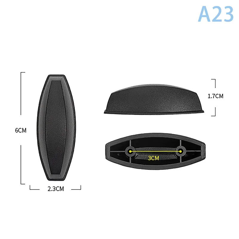 1 pièces noir remplacement en plastique goujon bagages pieds tampons bagages goujon pied pieds tampons pour tous les sacs de valise support de bagages pieds 2025