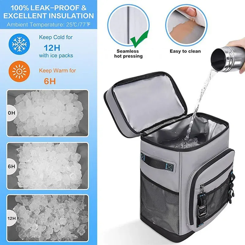 30l sac à dos isolé étanche camping pêche pack garder les aliments chaud froid déjeuner sac à dos en plein air voyage plage pique-nique sac thermique