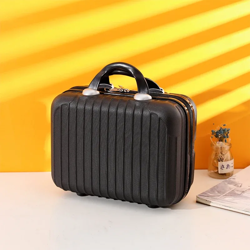 bagage à main portable de 14 pouces, sac à cosmétiques, organisateur de toilette, mini valise de voyage légère et étanche pour femmes, cosmétiques
