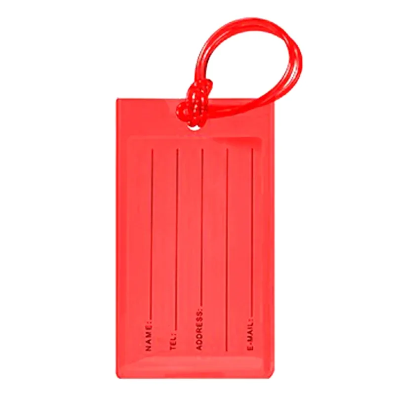 étiquette de bagage de voyage en pvc souple, étiquette de valise en silicone, étiquette de nom de sac, manchon de carte, document d'avion, vente en gros, accessoires