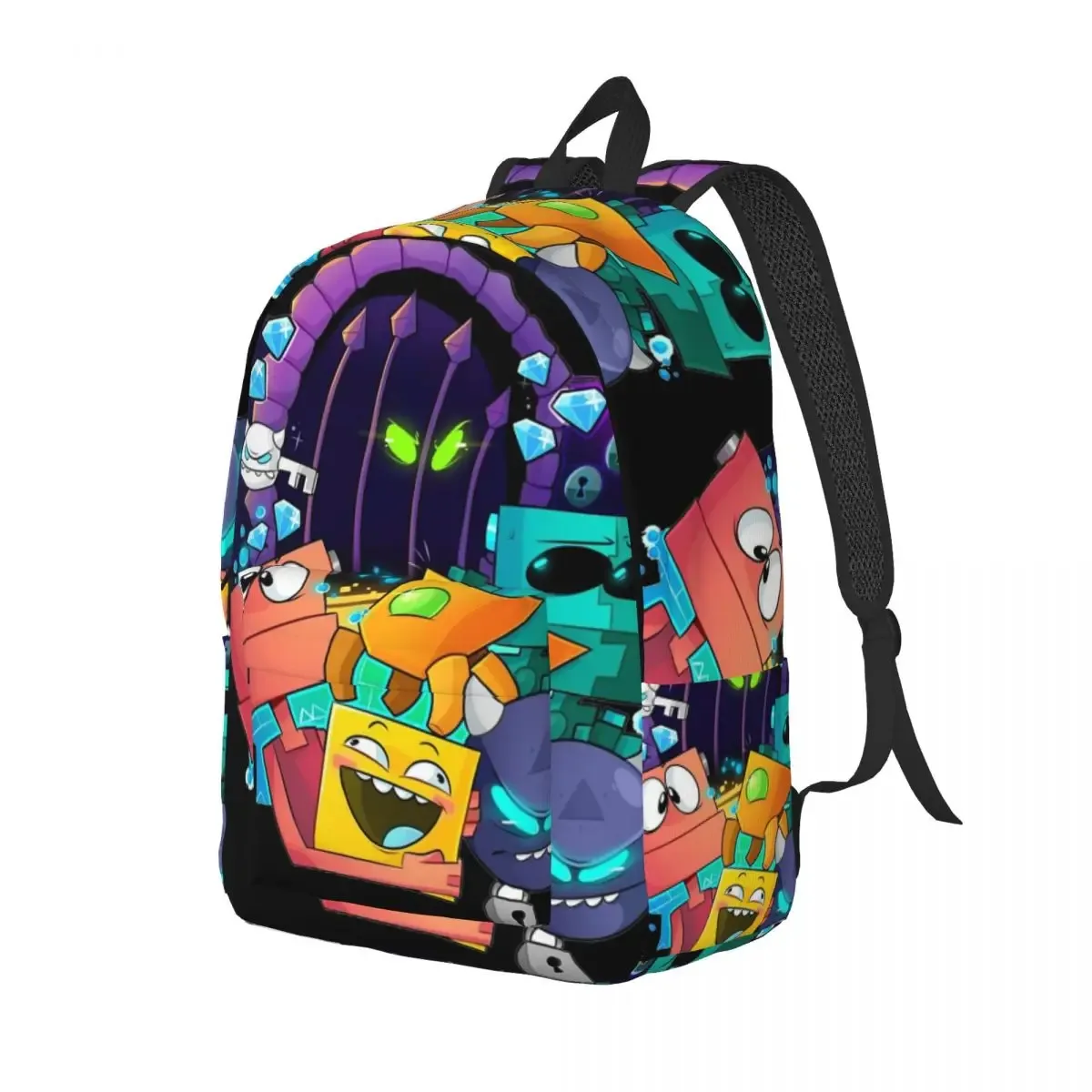 géométrie cube gaming dash modèle sac à dos pour hommes femmes adolescent lycée travail sac à dos ordinateur portable sac à bandoulière sport