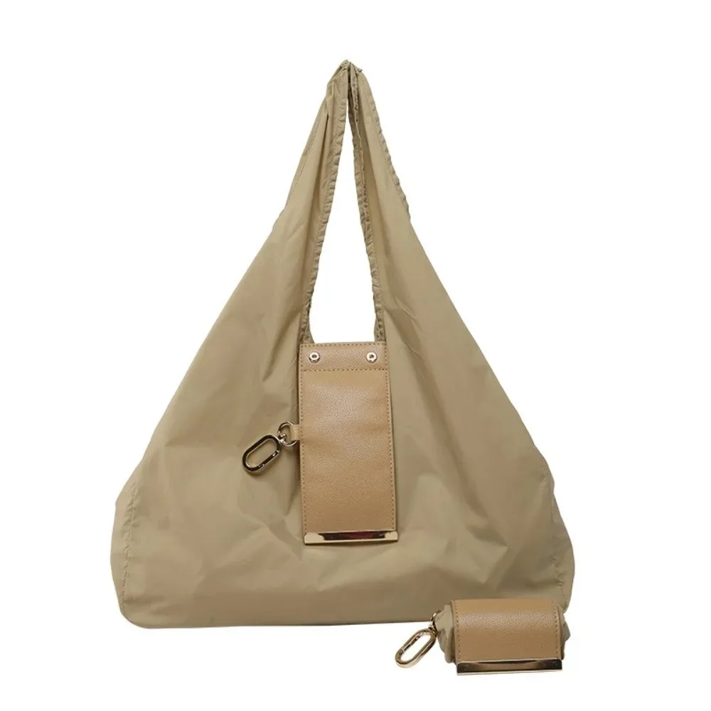 mini sac fourre-tout porte-clés réutilisable, grande capacité, sac de courses pliable et écologique, porte-clés, sac léger extensible et réutilisable