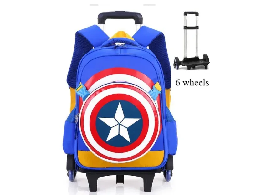 sac de chariot d'école pour enfants pour garçons sac à dos à roulettes d'école pour enfants sac d'école mochilas avec roues sacs à dos à roulettes