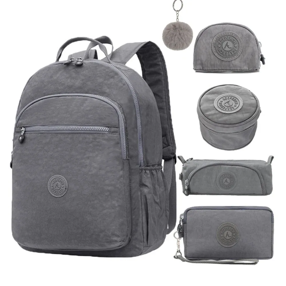 aceperch – sac à dos d'école en nylon pour filles et adolescentes, pour ordinateur portable