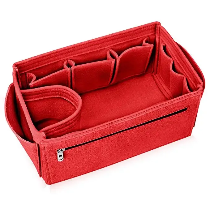 organisateur de maquillage, sac à main en tissu feutré, sac d'insertion, sac à main intérieur de voyage, sacs à cosmétiques portables adaptés à speedy neverfull