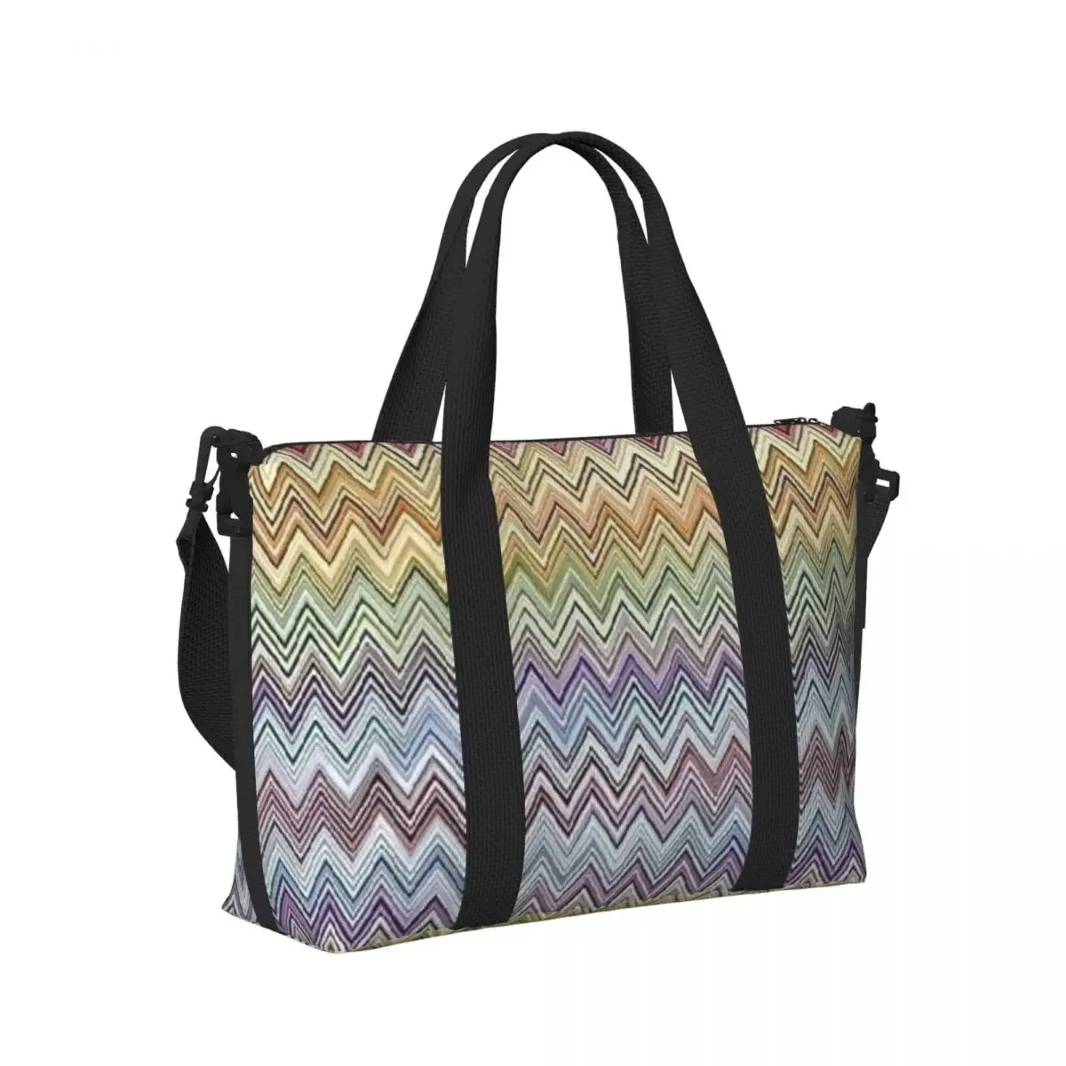 sac fourre-tout boho personnalisé pour femme, sac de plage moderne chic, extra large, sac de sport à main, géométrique, multicolore, sacs de voyage, sacs à provisions