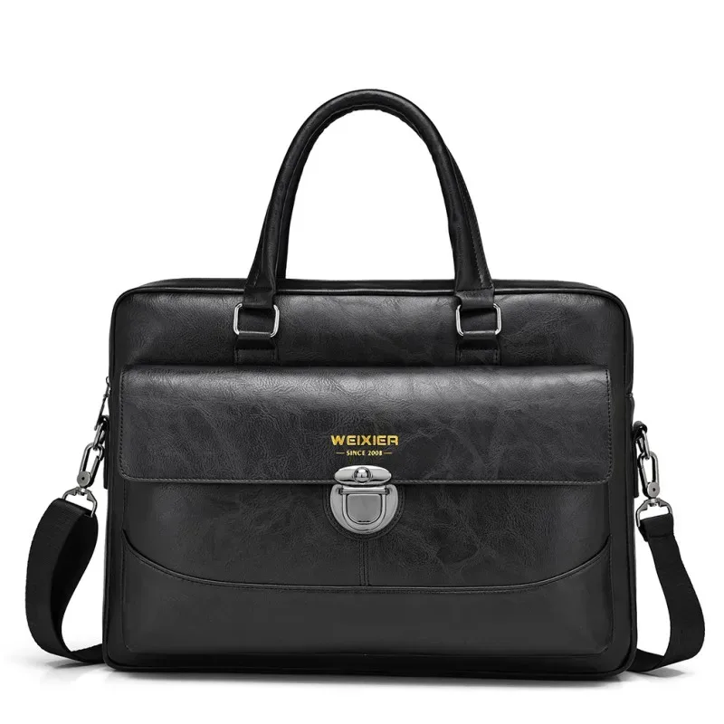 porte-documents pour hommes, sac à bandoulière en cuir pu de bonne qualité, sacoches imperméables, sac à main de bureau pour ordinateur portable