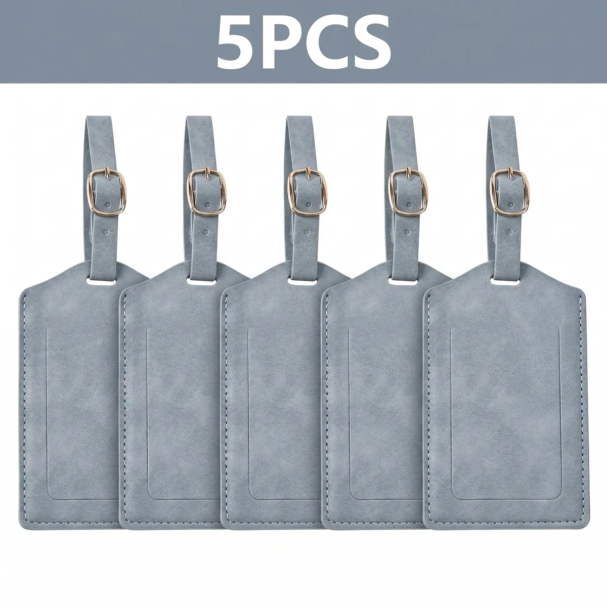 étiquette de bagage en cuir pu, 3/5/8 pièces, boucle métallique réglable, étanche, anti-perte, pour sac à dos, sac de golf