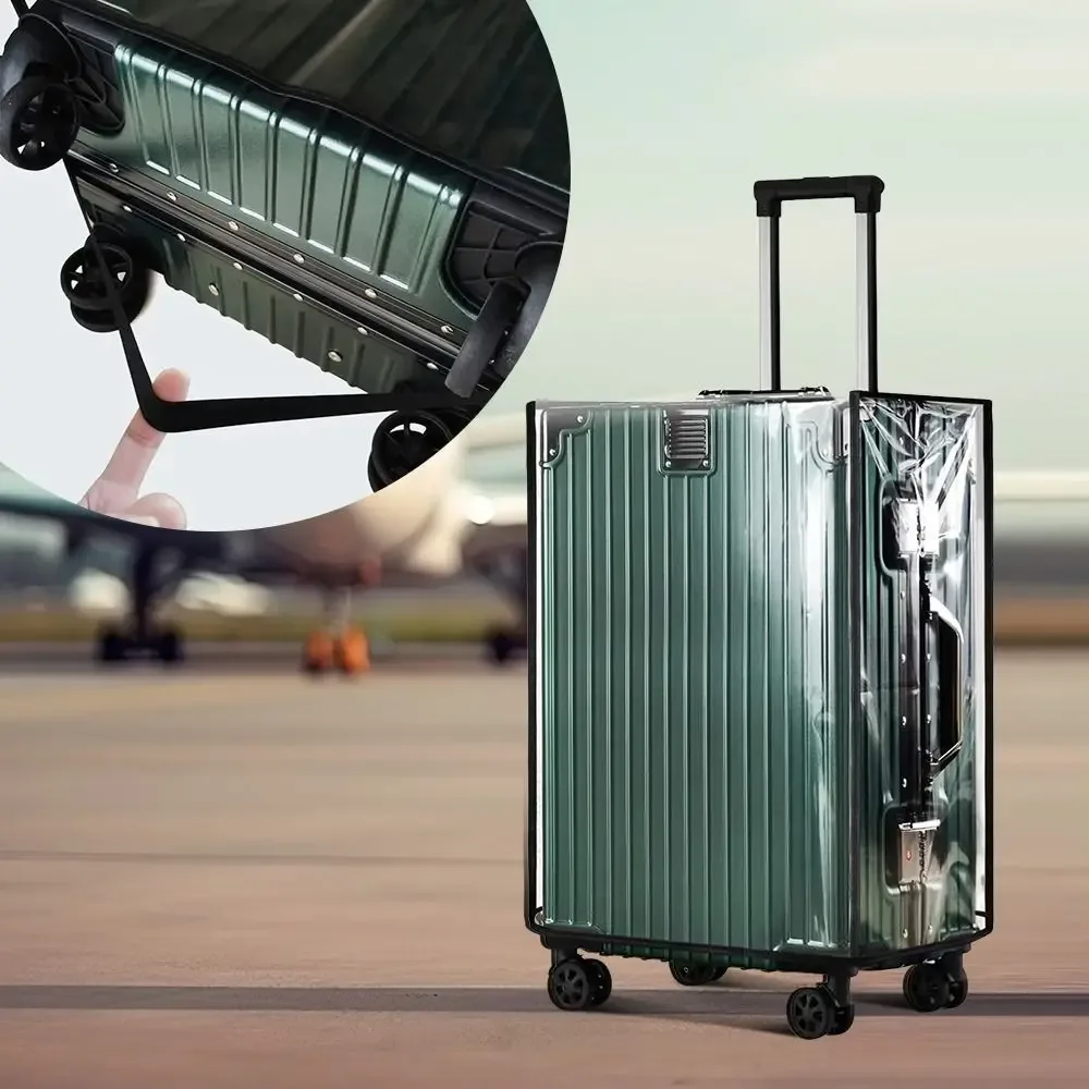 housse de protection transparente en pvc pour bagages de voyage de 18 à 30 pouces, anti-poussière et imperméable, pour valise