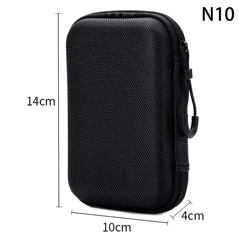 mini étui de rangement rigide en eva, organisateur portable pour petits accessoires électroniques, sac de transport pour voyage, noir