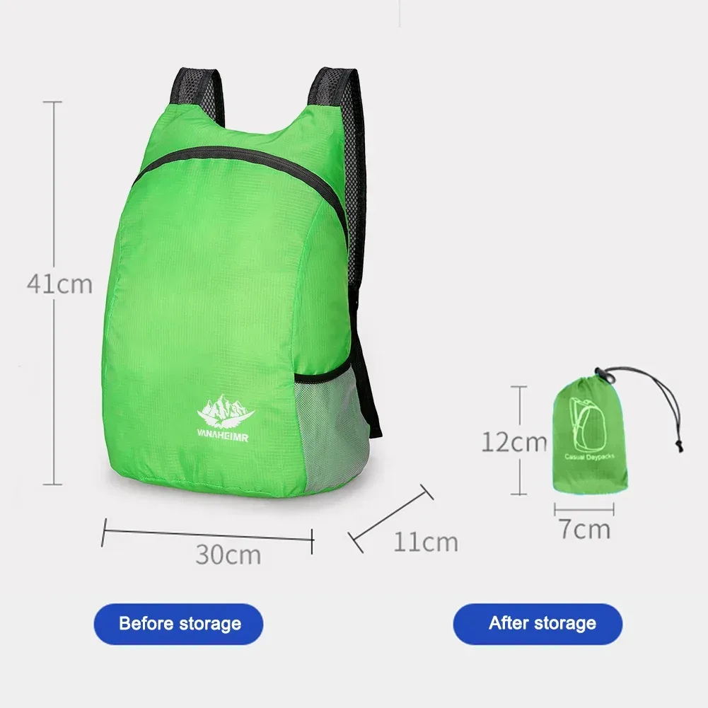 sac à dos pliable léger pour hommes et femmes, sac à dos d'extérieur, sac de sport de voyage, sac de jour de randonnée, livraison, 15l