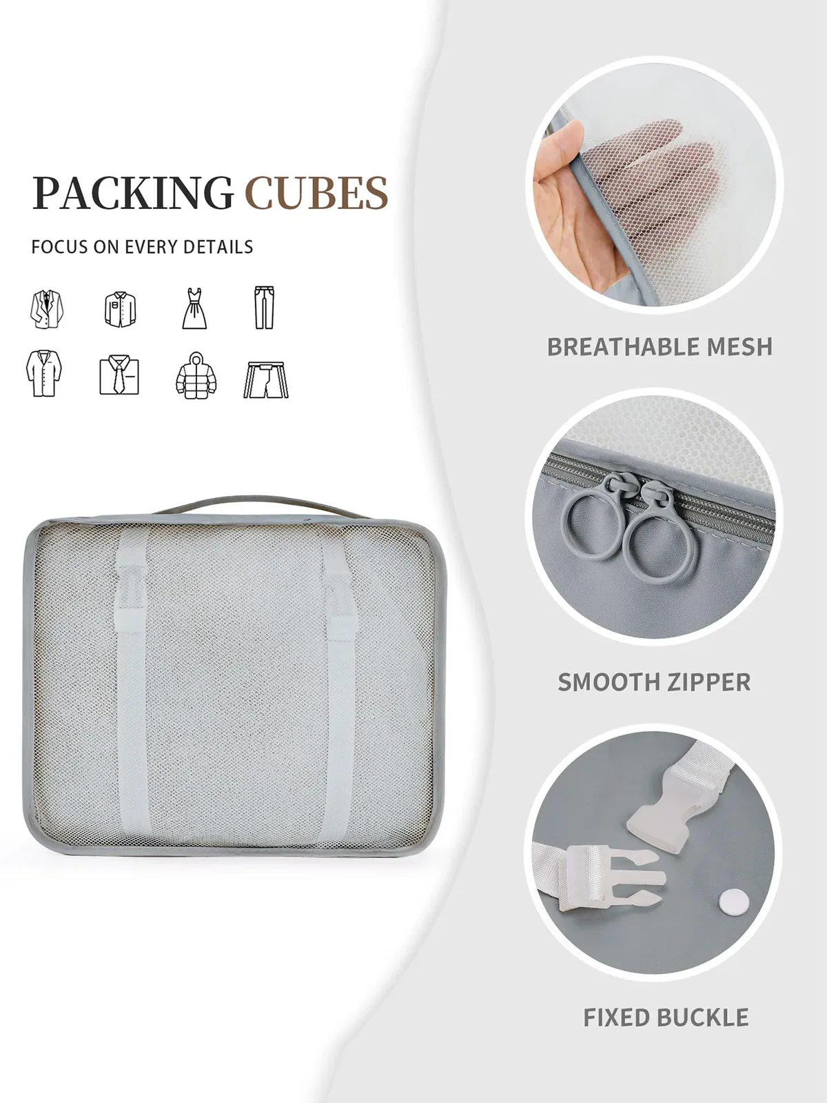 ensemble de sacs de rangement de voyage portables de 11 pièces, organisez facilement vos vêtements, chaussures et sous-vêtements, parfaits pour les voyages quotidiens, les voyages d'affaires, le rangement à domicile, les valises, les sacs de rangement de voyage, les chaussures, les toilettes et les sacs à linge