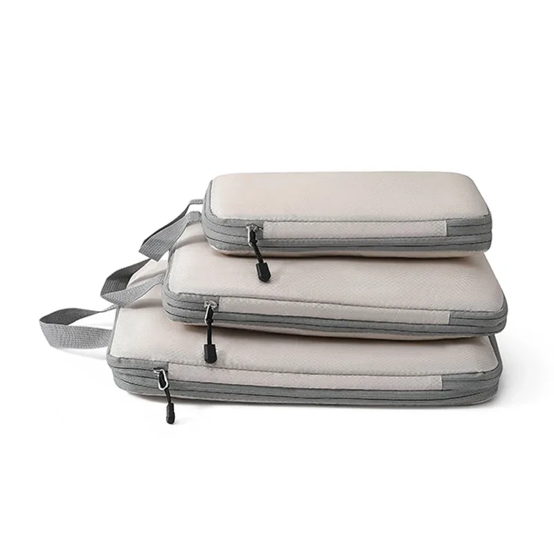 ensemble de 3 cubes de rangement compressibles pour vêtements de voyage, sacs organisateurs de vêtements imper