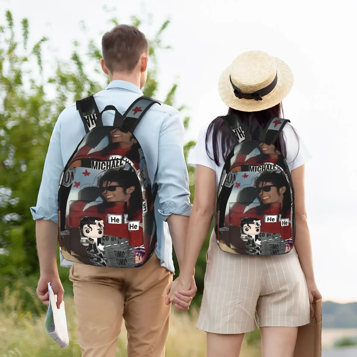 sac à dos michael jacksons musical movie 2026 pour hommes et femmes, sac à dos léger en toile pour ordinateur portable, idéal pour le lycée et les affaires