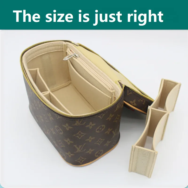 【sac intérieur uniquement】insert d'organisation pour sac lv nice mini nano bb, organisateur, séparateur, protecteur, compartiment, doublure intérieure