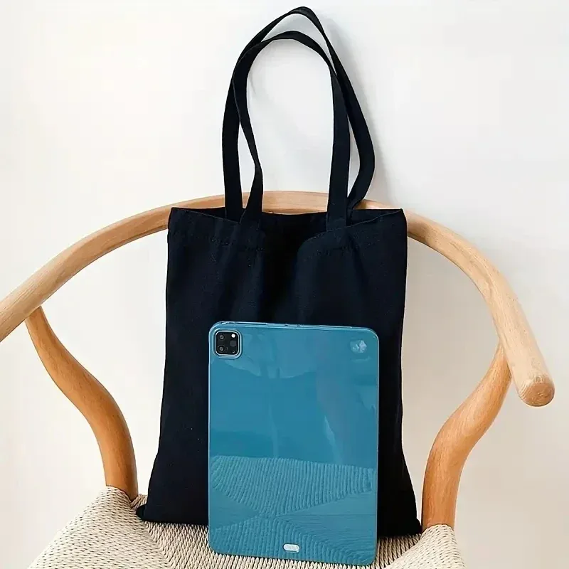 sac à bandoulière en toile pour femmes, grande capacité, simple, décontracté, couleur unie, fourre-tout pour le shopping et les voyages