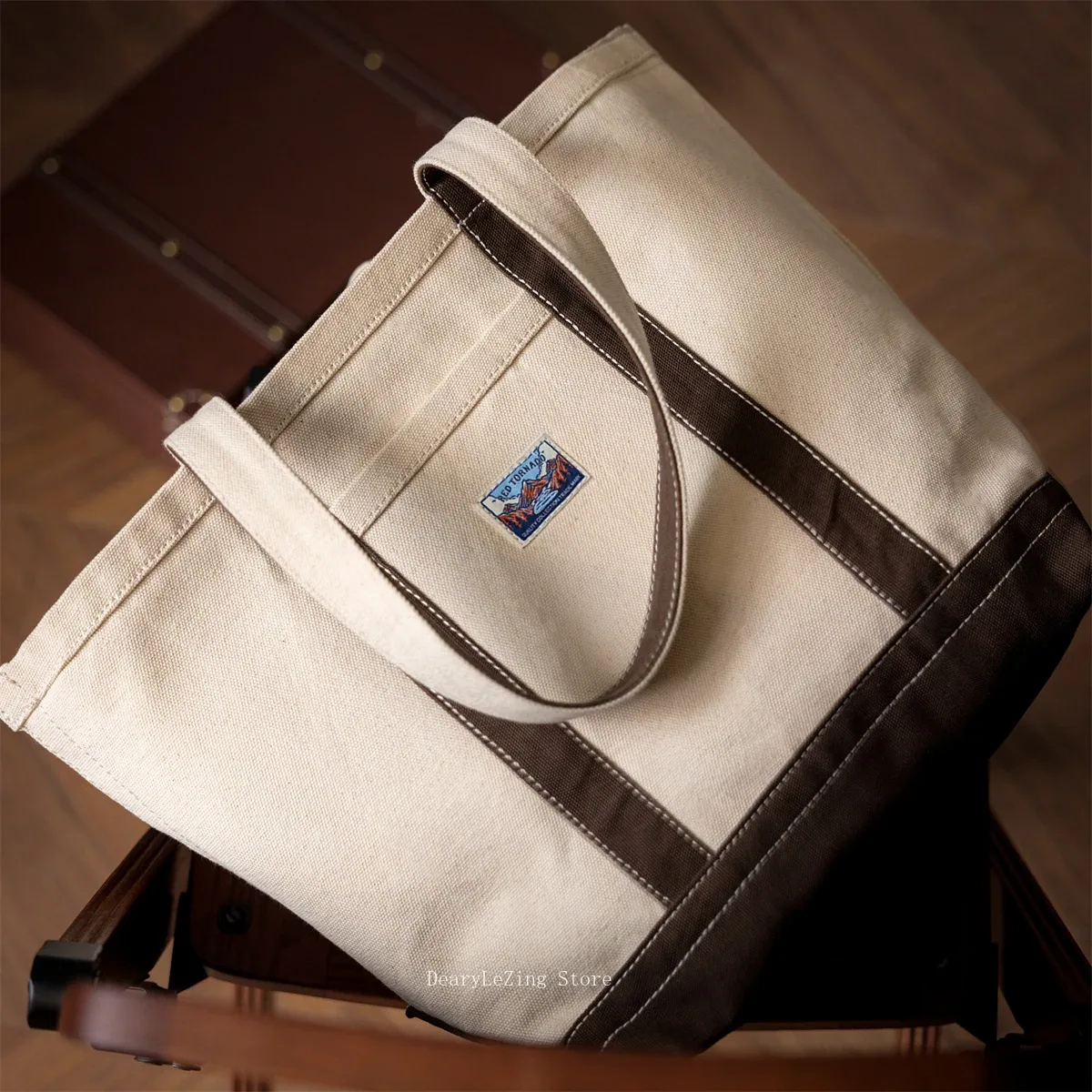 sac fourre-tout décontracté tornado rouge pour femmes et hommes, sac de shopping en toile de coton durable pour le travail, les déplacements, la plage et l'usage quotidien