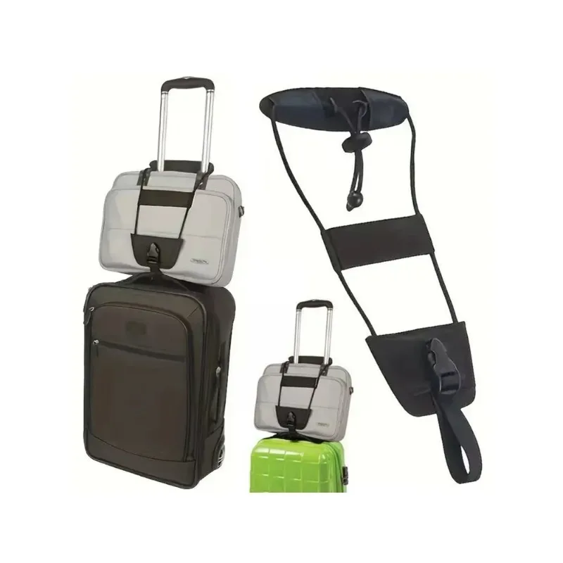 Sangle de bagage élastique 1 pièce, sangle de bagage réglable, sangle de bagage, adaptée à la fixation de n'importe quel sac, adaptée aux voyages
