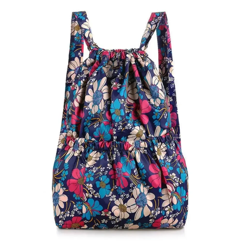 sac à bandoulière de proximité en polyester pour adolescentes, sac à provisions portable, sacs à dos de sport, imprimé floral décontracté, imperméable, grande capacité