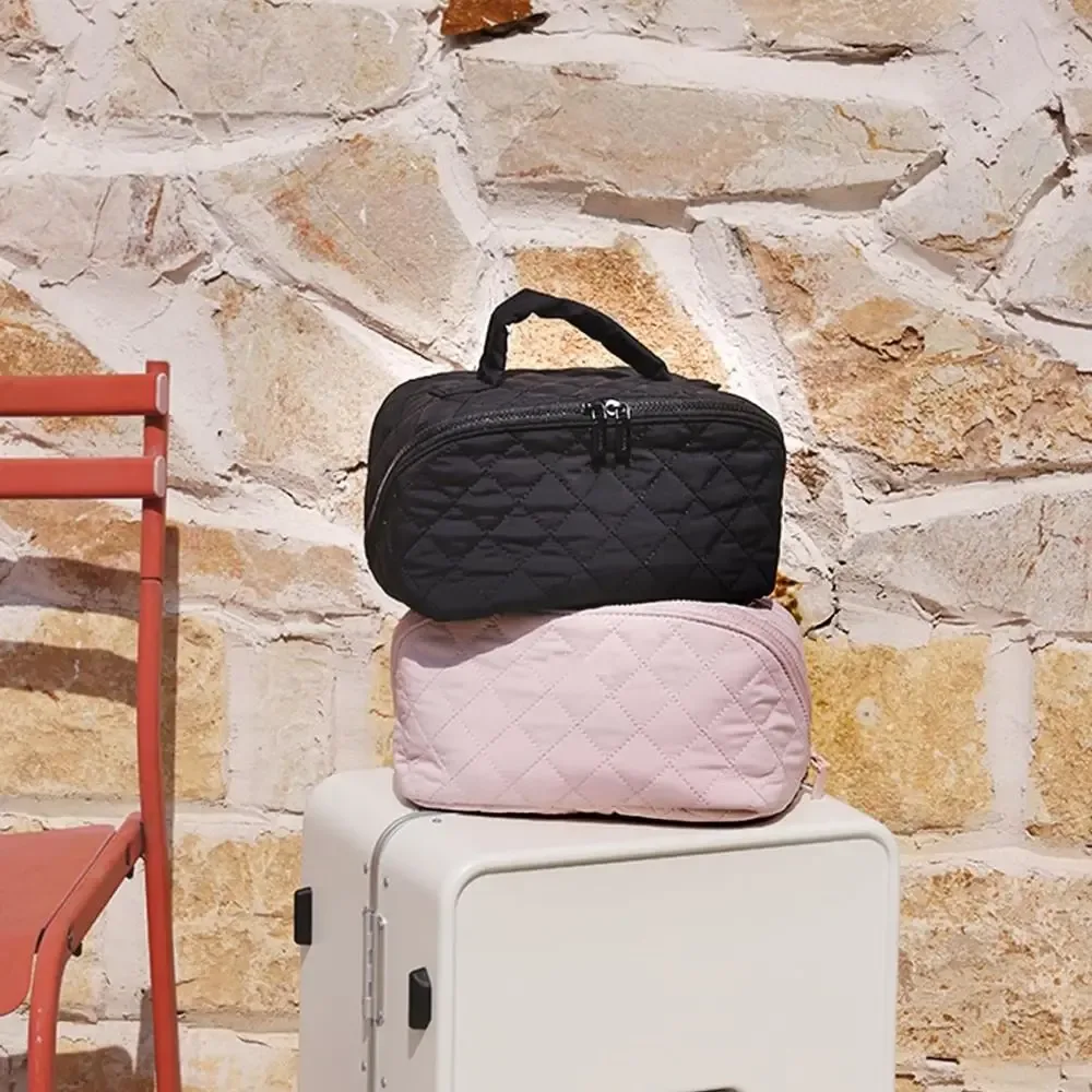 trousse de maquillage femme extra large, pliable et résistante à l'eau, pour cosmétiques et pinceaux