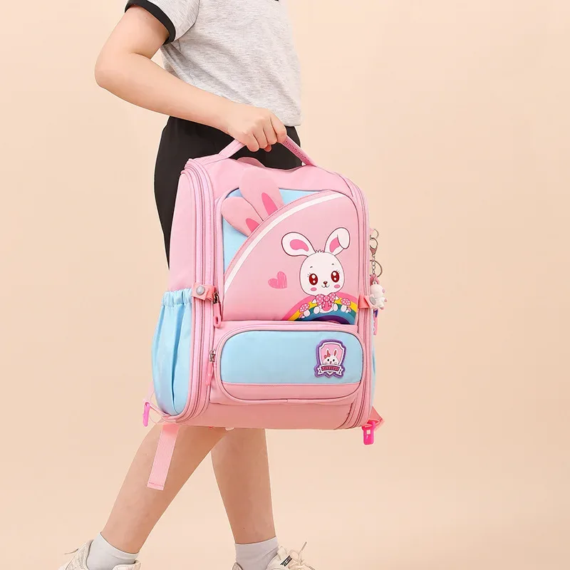 mignon lapin étudiant sac à roulettes pour filles enfants école sacs à dos roulants sac à dos à roulettes sacs d'école avec roues chariot sacoche