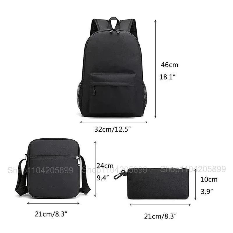 Sac à dos CR7 Ronaldo Football 67 imprimé, sac d'école avec sac à bandoulière et trousse à crayons pour étudiants garçons, cadeau, sac à dos de voyage quotidien