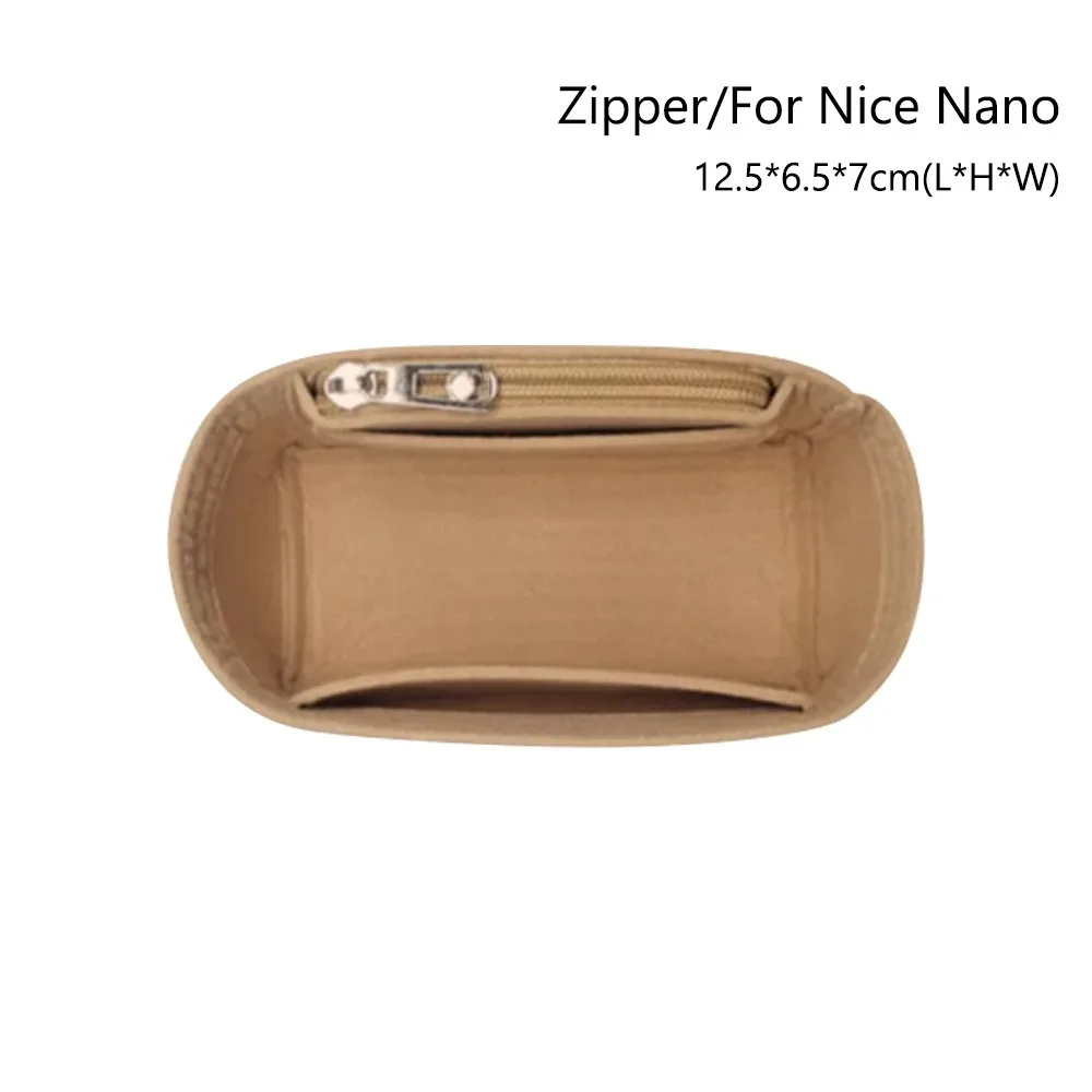 organisateur de sac à main en feutre, insert de rangement portable pour sacs lv nice nano/mini/bb