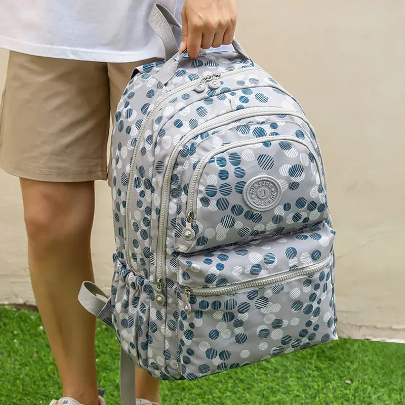 sac à dos à deux épaules pour femmes, sac à dos décontracté pour ordinateur portable, grande capacité, cartable d'étudiant, sac à dos de voyage étanche en nylon
