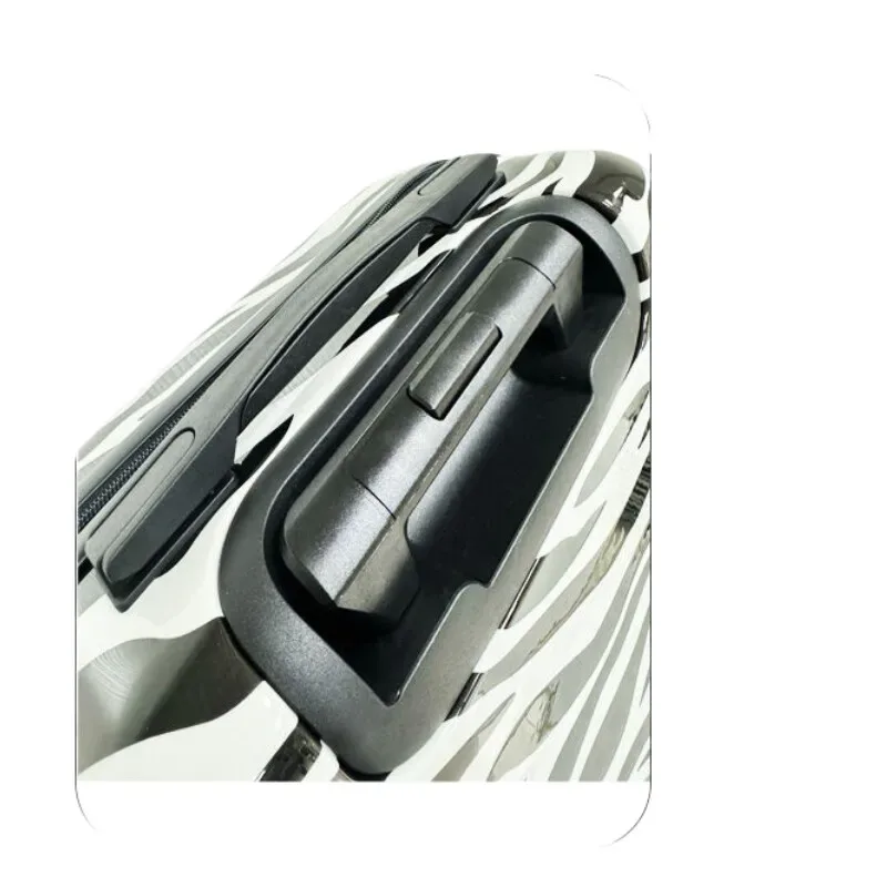 bagage imprimé zèbre avec roulettes - valise de voyage unisexe durable, 360 ° sac de chariot à roulettes universel