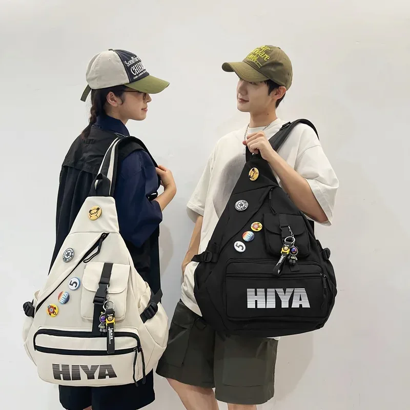 sac à bandoulière hip hop étanche multifonction pour hommes et femmes, sac à dos unique initié, sac de poitrine de sport de moto, style japonais