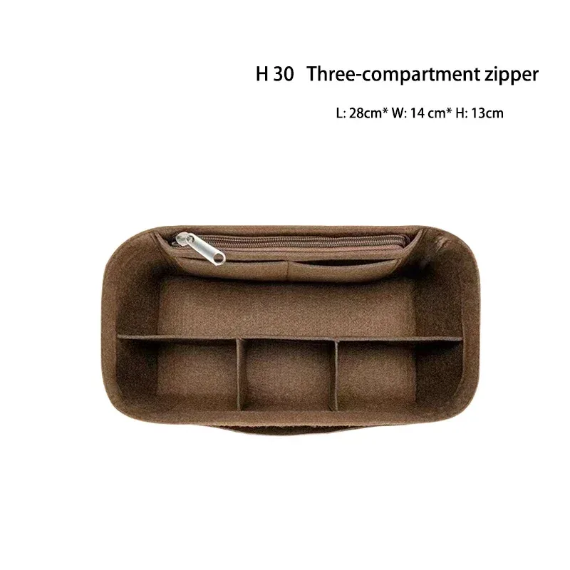sac à main en feutre pour femmes, organisateur de cosmétiques, adapté pour h lindy mini 26 30 34, pochette intérieure à fermeture éclair, design de luxe