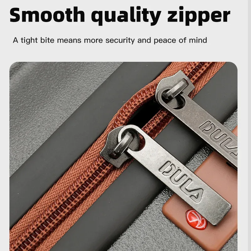 dula bagage à main avec support pour téléphone tasse valise de voyage roulante à coque rigide avec roulettes s