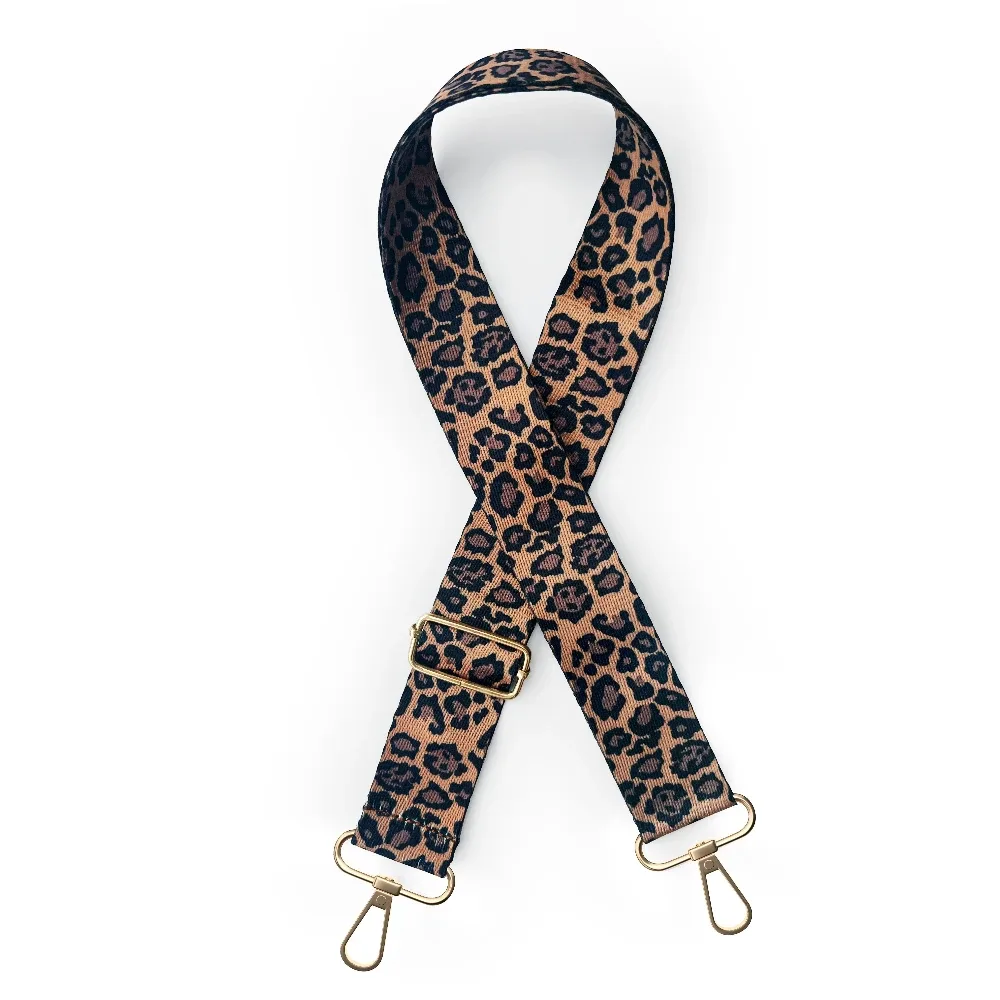 Bandoulière réglable imprimé léopard, accessoire de sangle de sac à bandoulière, sangle de remplacement à la mode, bandoulière de sac