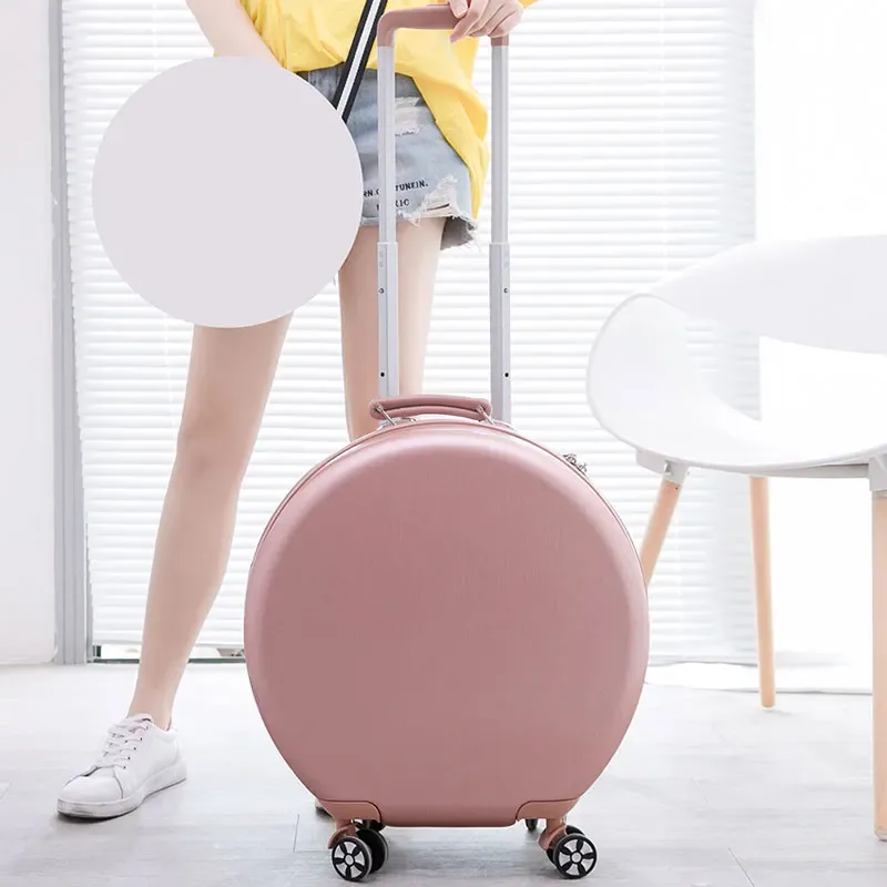2025 nouvelle valise femme 18 pouces étui de maquillage à main bagage rond roue universelle valise ensemble petit sac de voyage 18 pouces