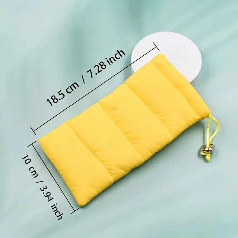 étui à lunettes en nylon matelassé souple, pochette à lunettes à cordon rembourré souple, sac de rangement de lunettes de protection 1 pièce