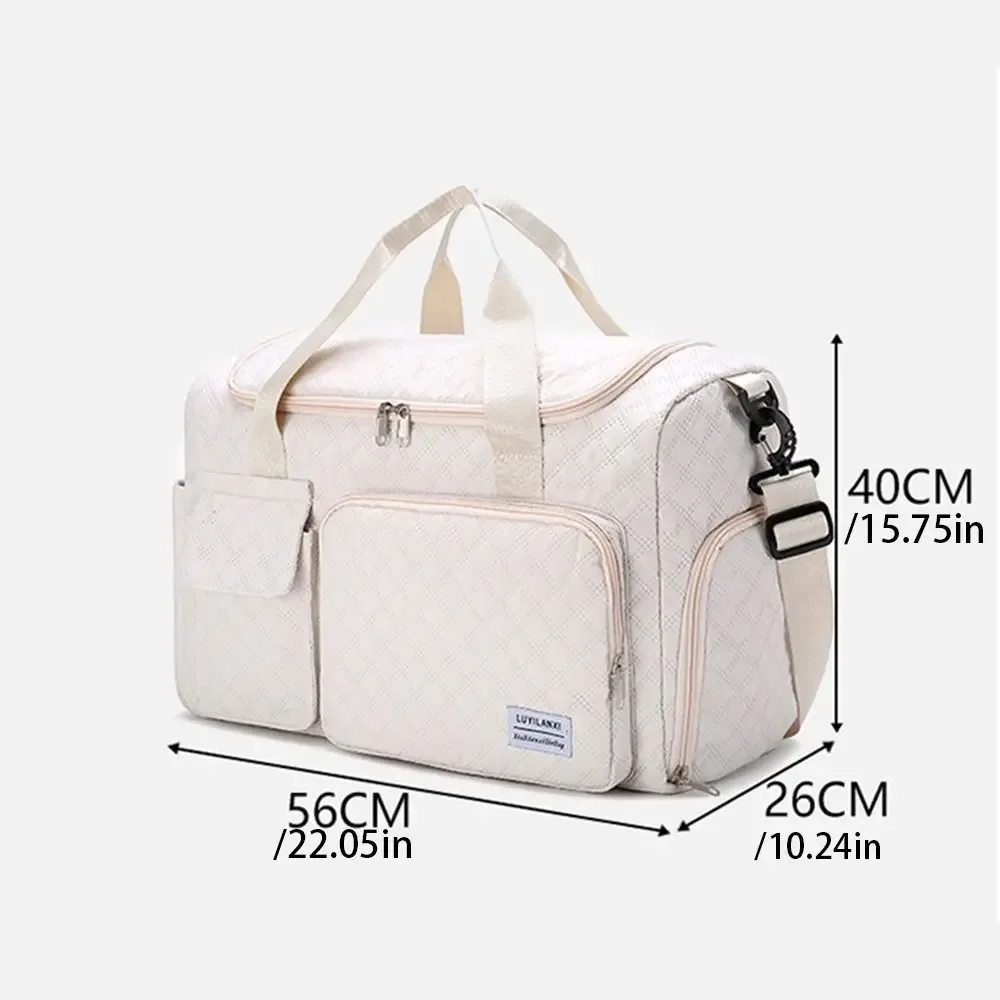 sac de voyage oxford pliable et robuste, sac à bagages de voyage de couleur unie avec compartiment à chaussures, sac à main de grande capacité pour le sport