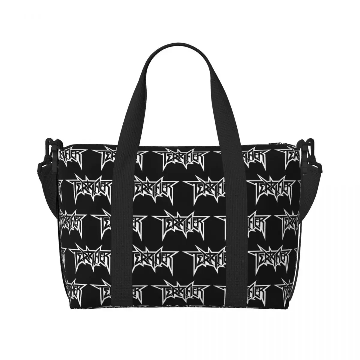 sac fourre-tout personnalisé t-terrifiers 3 halloween pour femmes, sacs de voyage de grande capacité pour plage et gymnastique