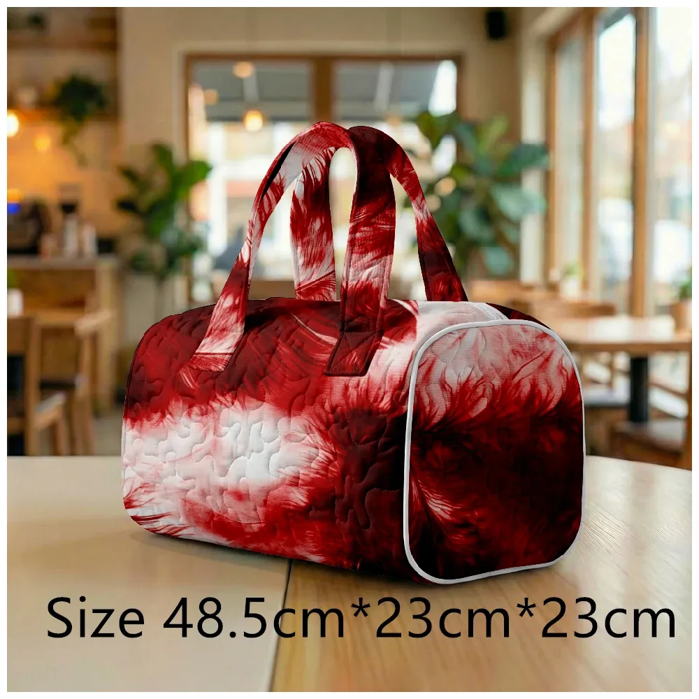 sac fourre-tout matelassé tendance pour femmes, motif tie-dye et marbré, sac à bandoulière grande capacité, sac à main pour les voyages, le shopping, la plage, la salle de sport