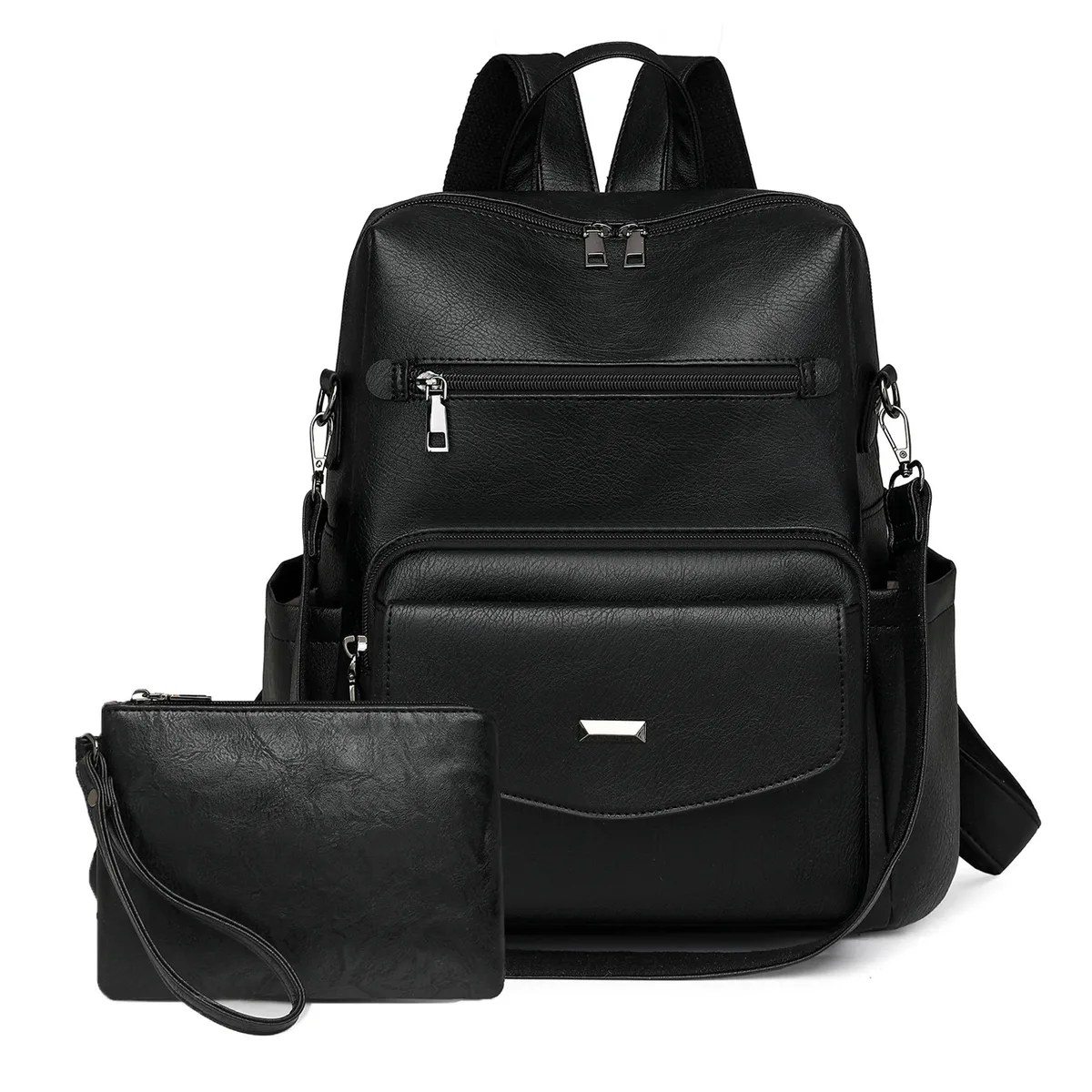 sac à dos en cuir pu pour femmes, imperméable, antivol, grande taille, mode rétro, voyage, collège, travail, portefeuille, sac à bandoulière, 2025