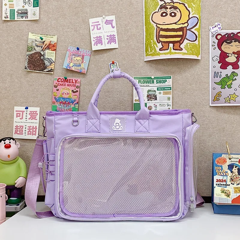 sac à dos carré à la mode pour femmes, sac à bandoulière transparent multifonctionnel, grande capacité, fourre-tout de sortie quotidienne, sacs à main mochilas