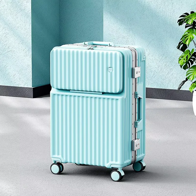 klqdzms valise de cabine multifonctionnelle à ouverture frontale 20/22/24/26 pouces avec compartiment pour ordinateur portable pour femme