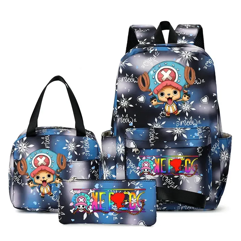 sacs à dos one piece pour femmes et hommes, sac d'école grande capacité, sac à dos imprimé, sac de voyage, sac à dos pour homme, mochila, lot de 3